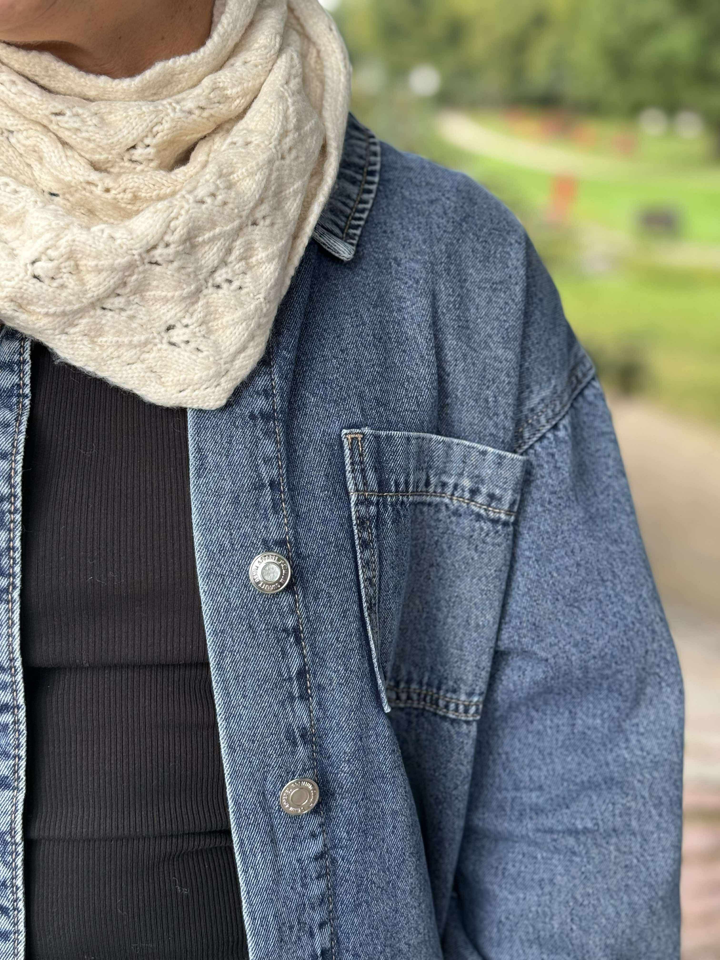 PCJOELLE Scarf - Whitecap Gray